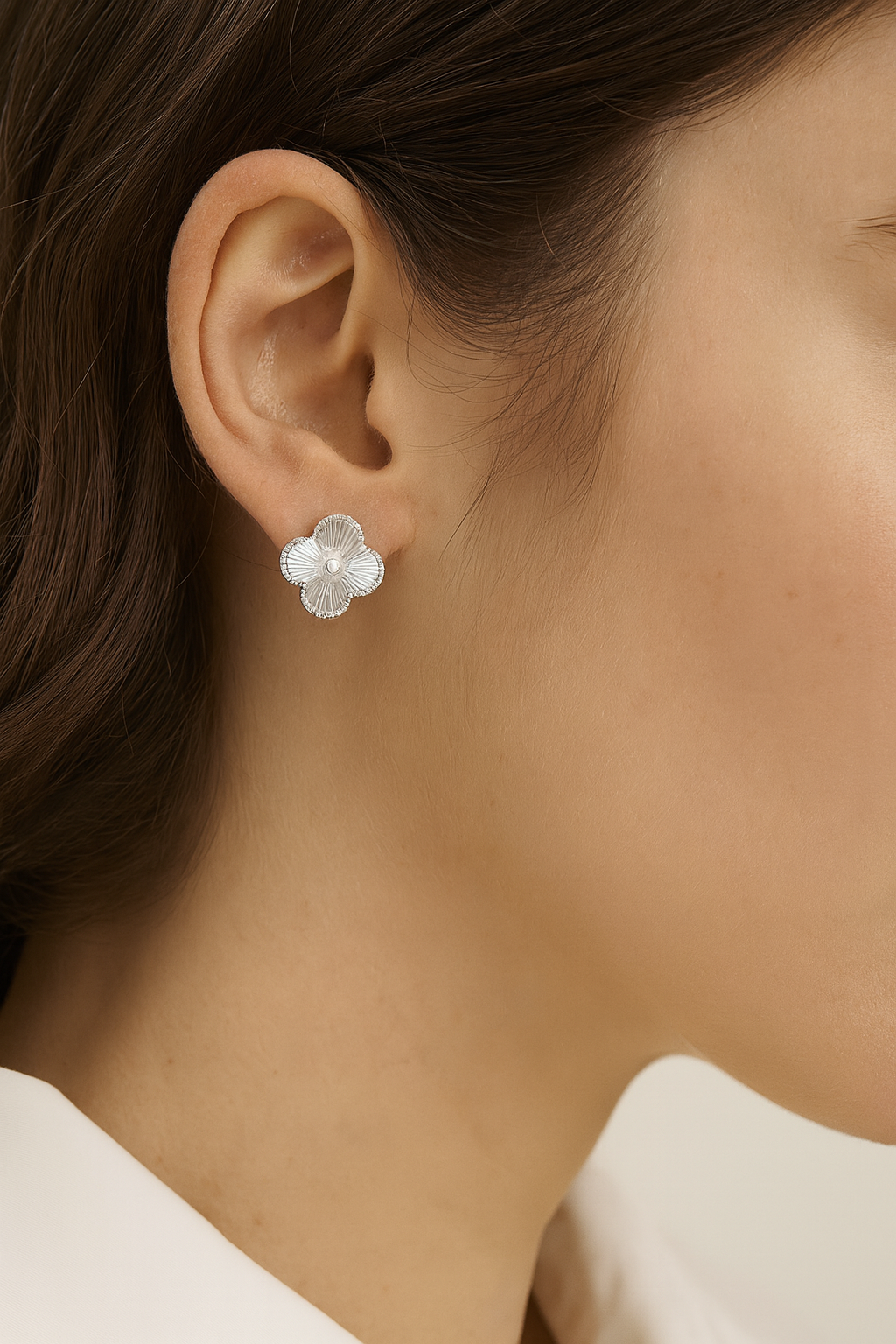 Clover - Silver Earrings