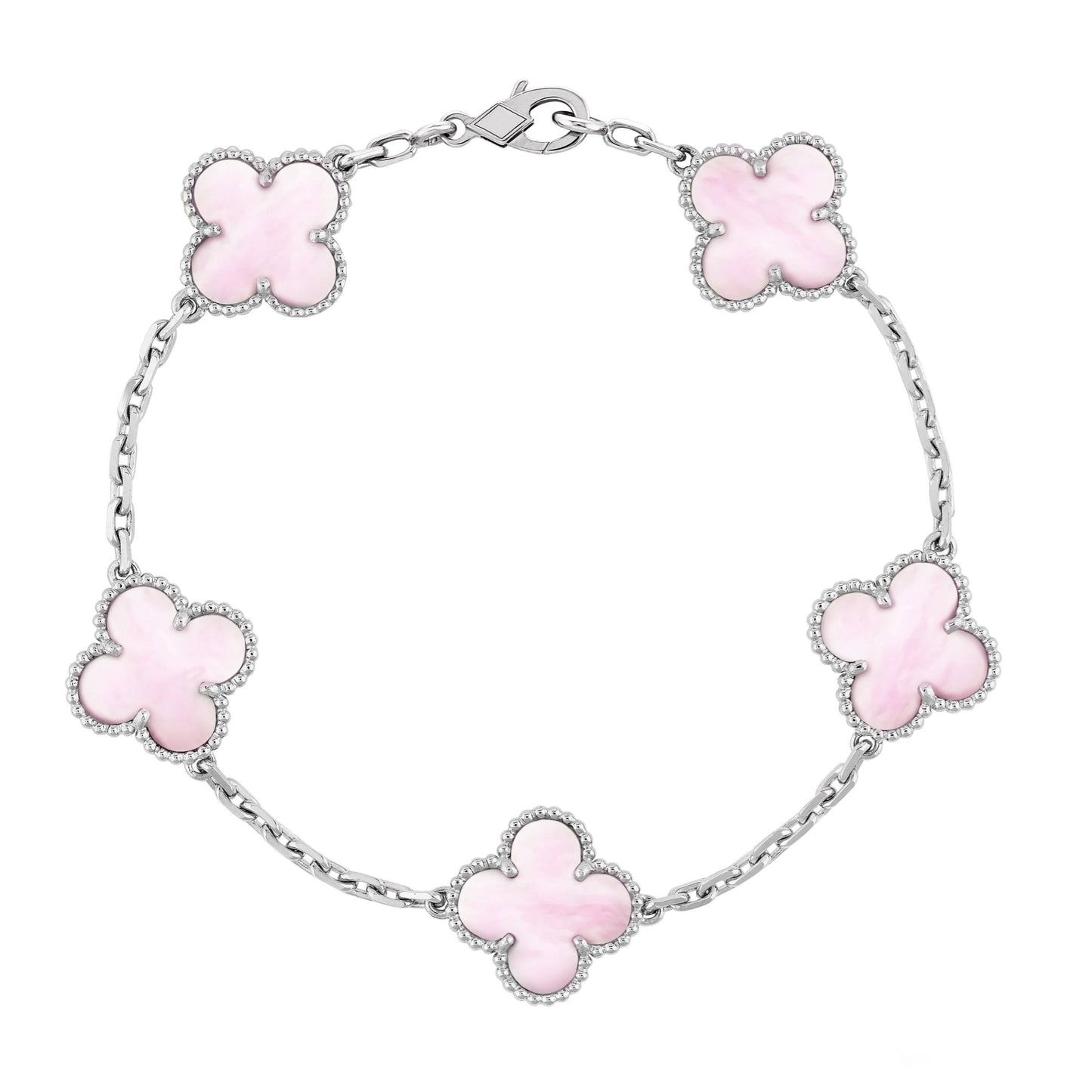 Clover | Bracelet – Pink Silver