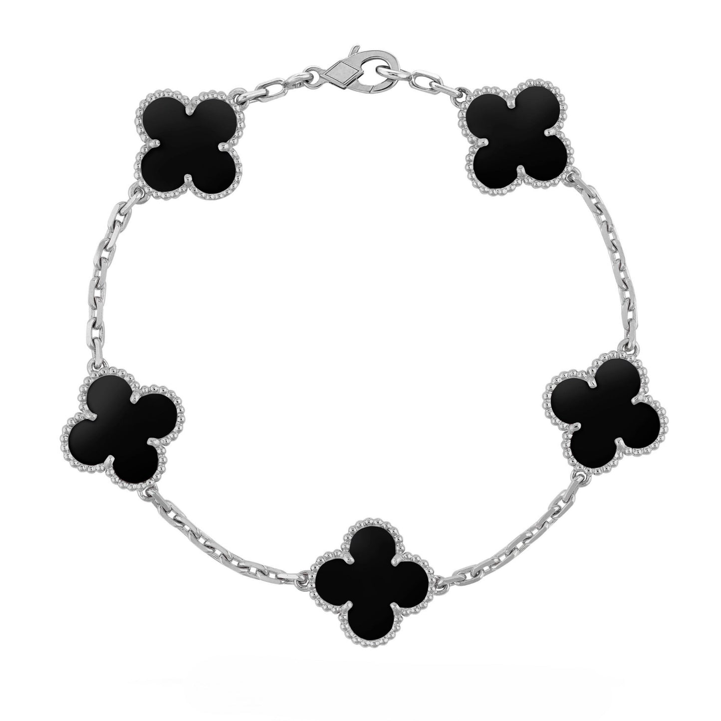 Clover | Bracelet – Black Silver