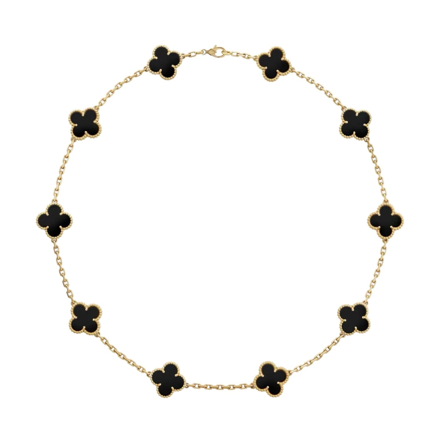 Clover | Multi-Pendant Necklace – Black Gold
