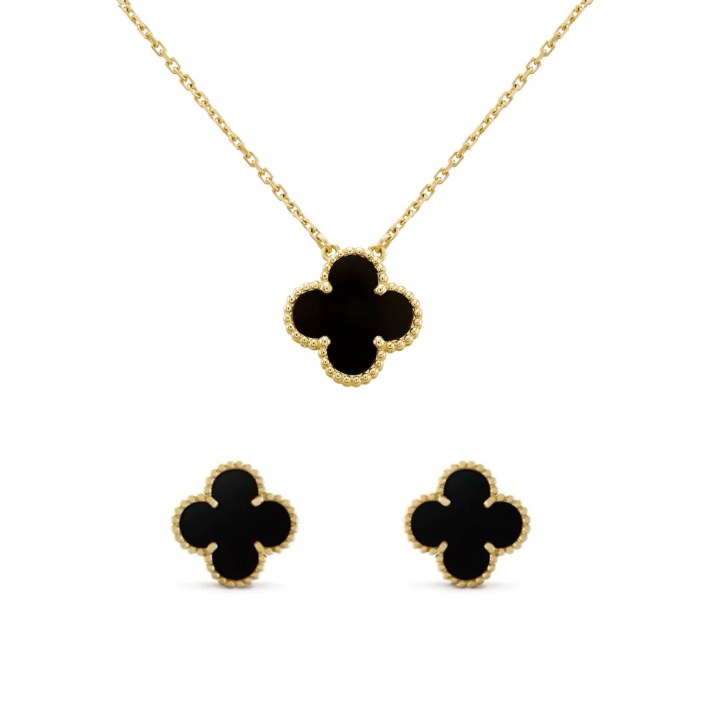 Clover | Pendant Set – Black Gold