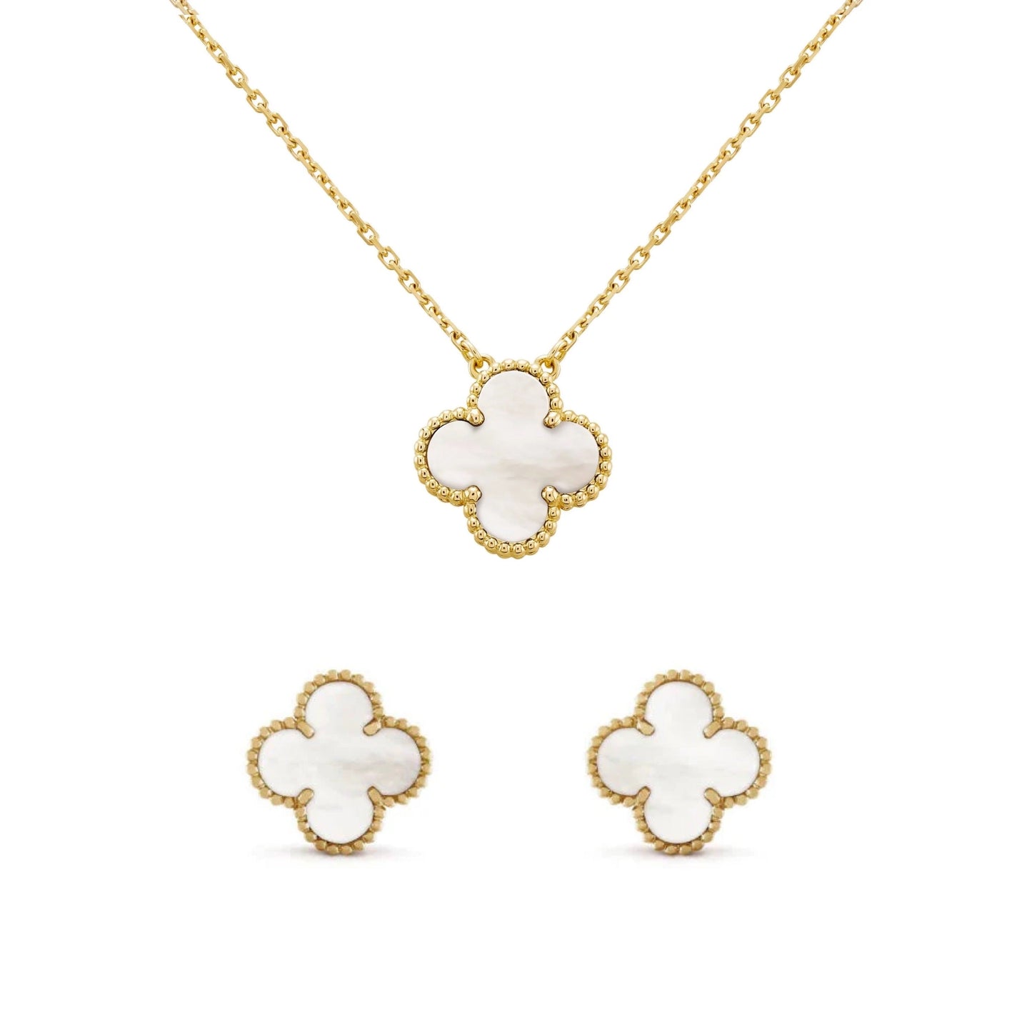 Clover | Pendant Set – White Gold