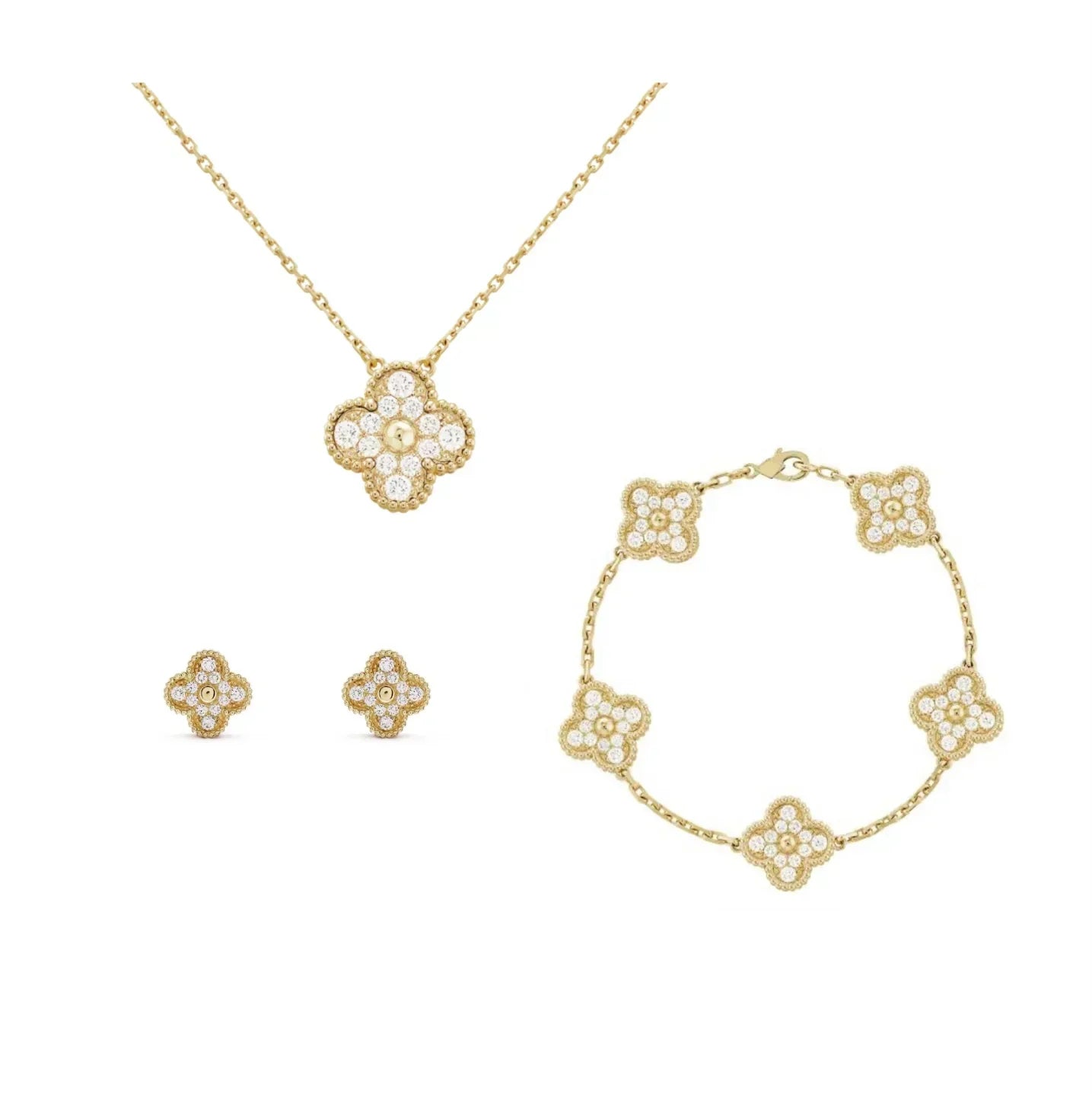 Clover | Zirconia Set – Gold