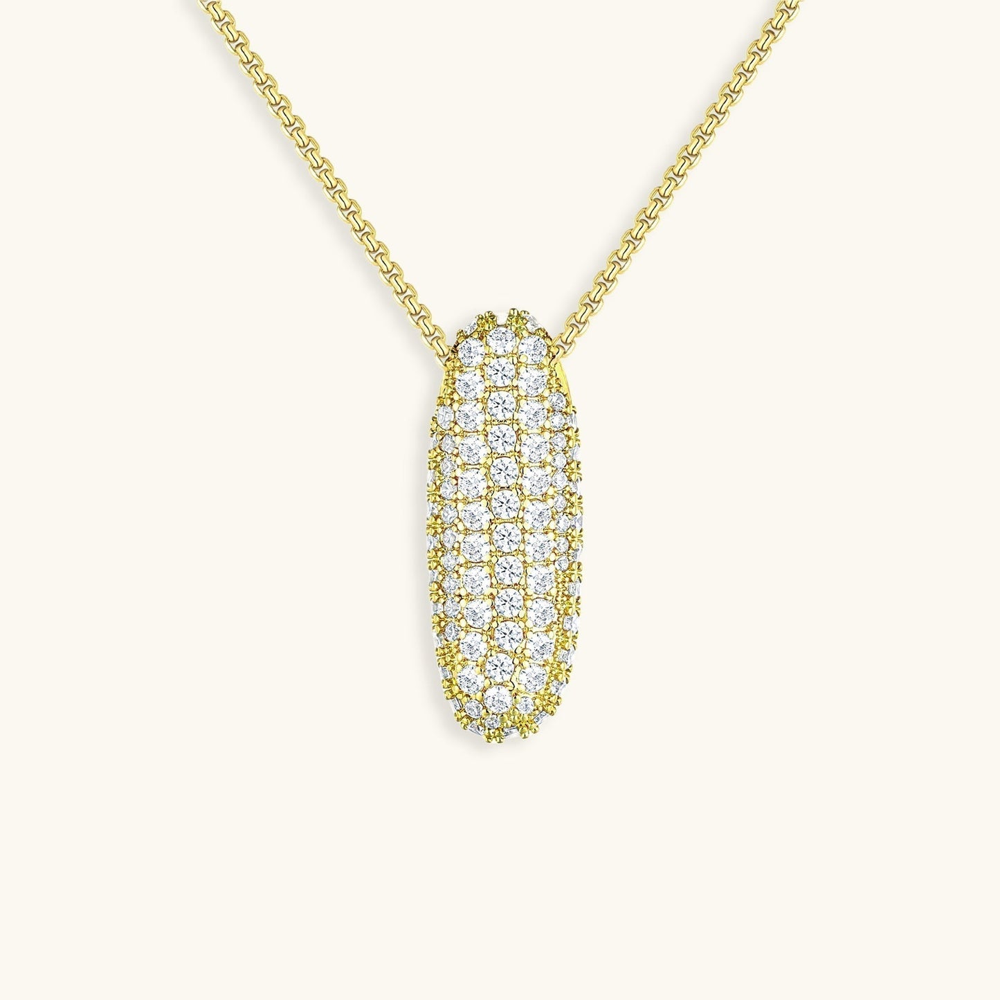 Diamond Initial Bubble Necklace