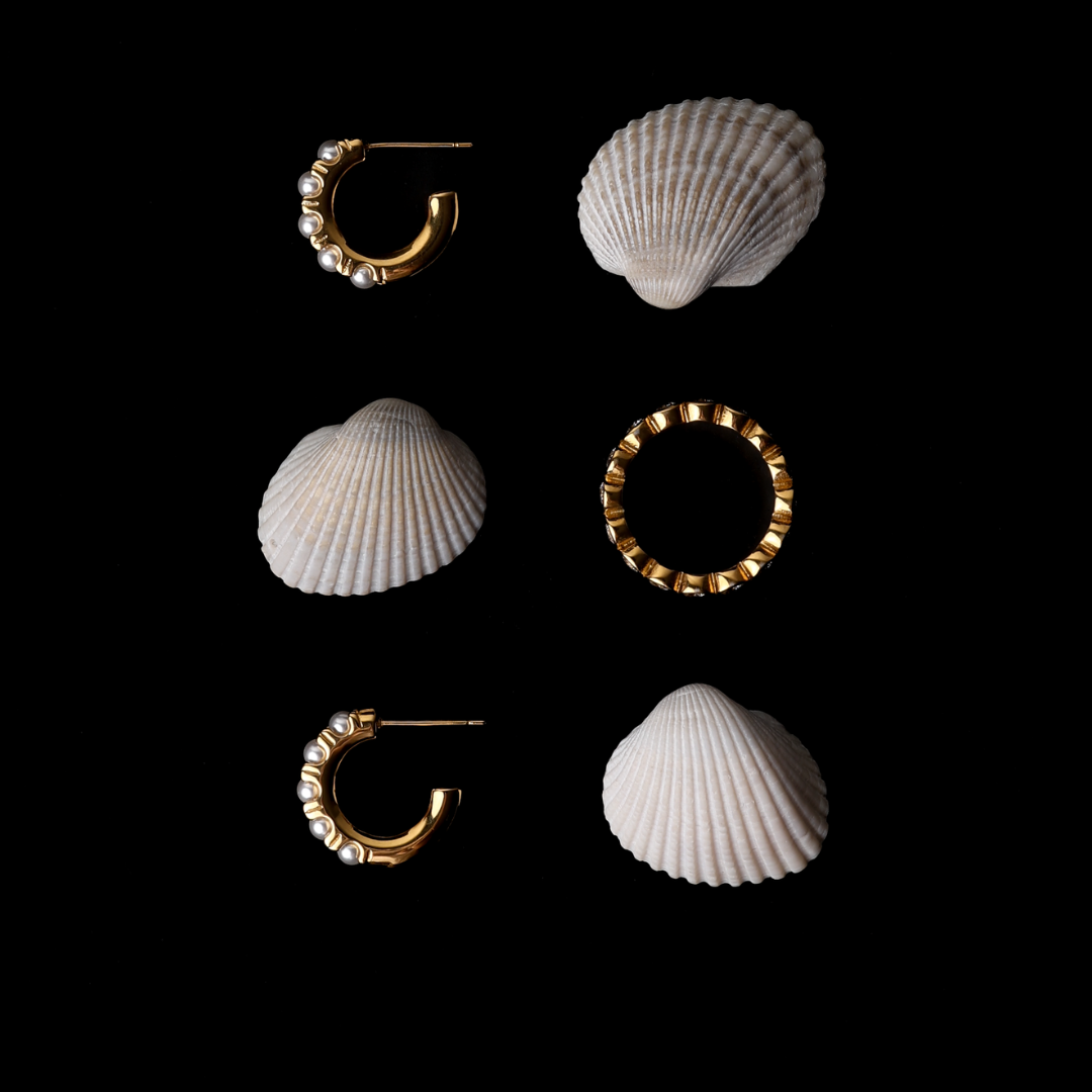 Mini Pearl Huggie Earrings