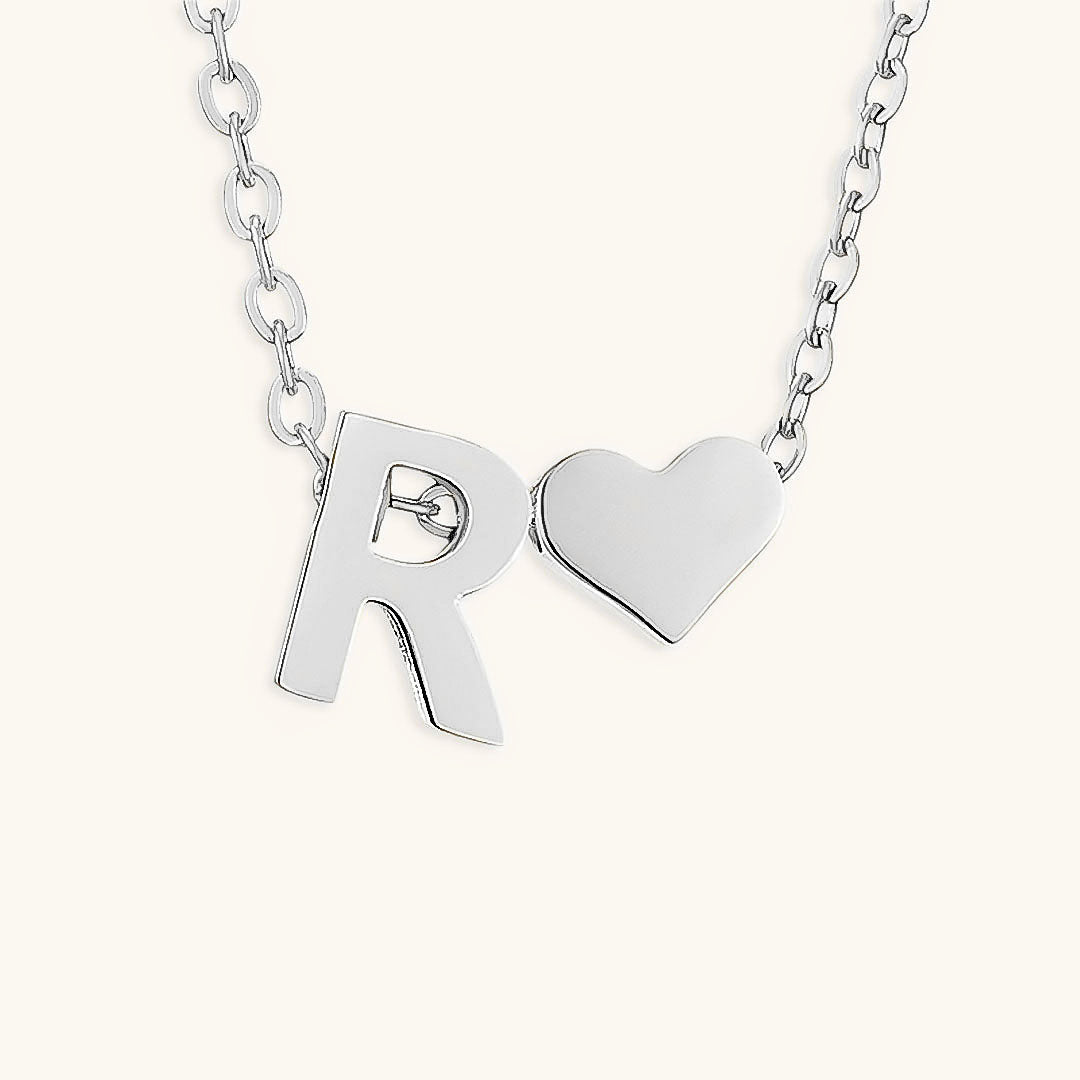 Gold Necklace with Initial Letter