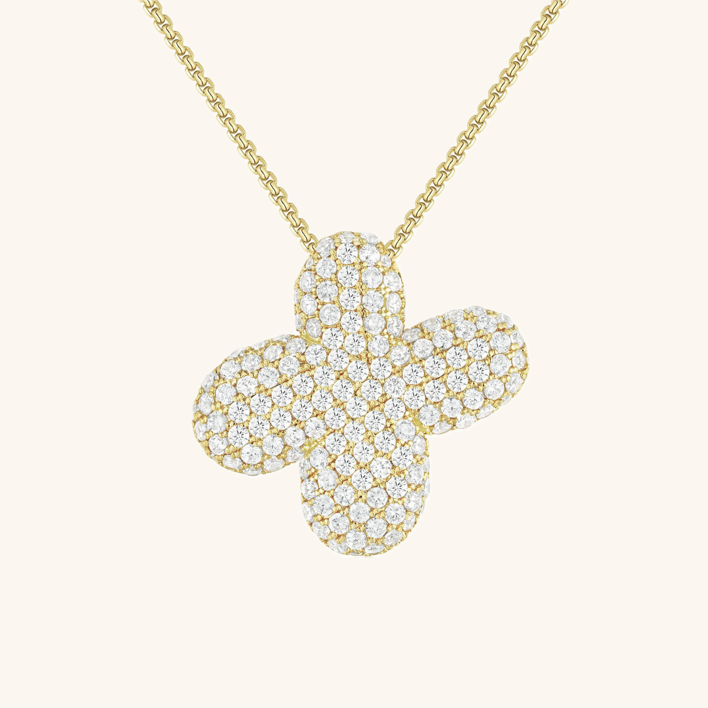 Diamond Initial Bubble Necklace