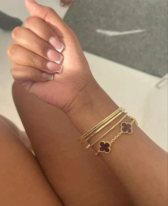 Clover | Bracelet – Black Gold