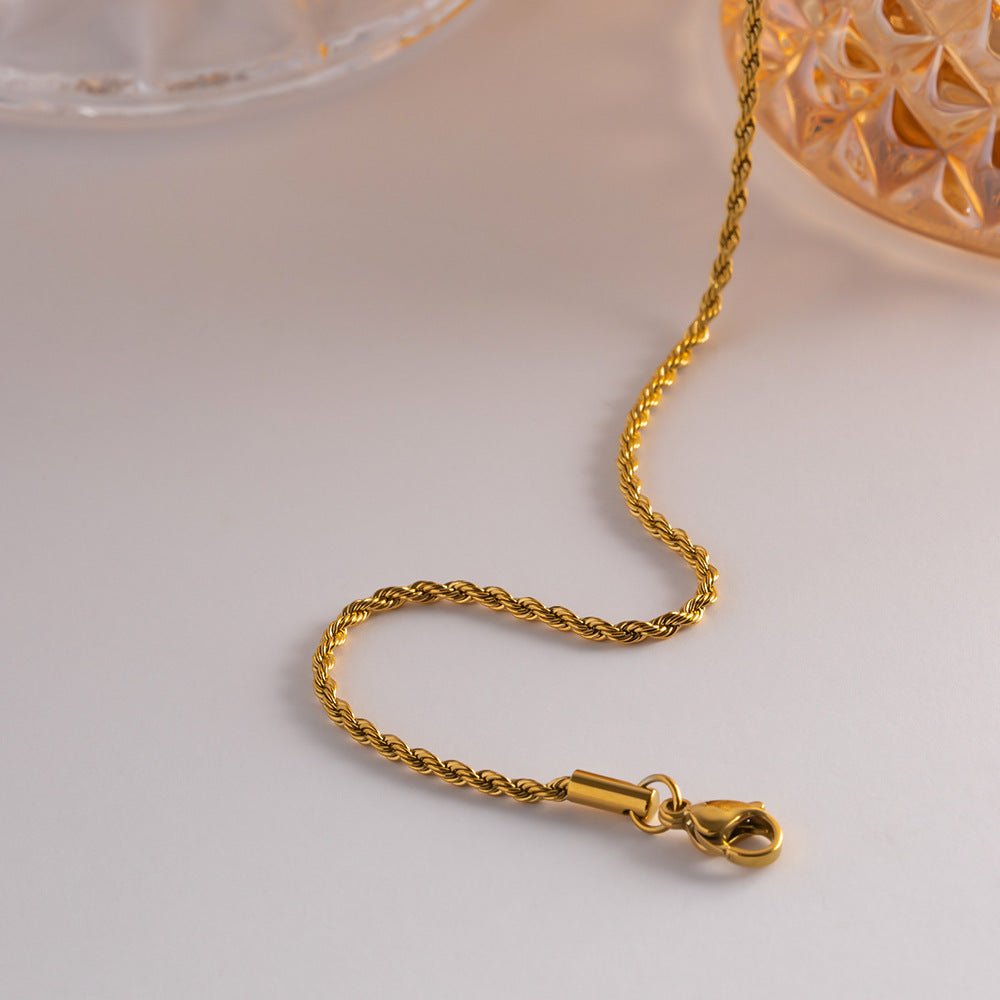 Gold Rope Chain Necklace