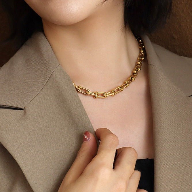 Gold Cascade Chain Necklace