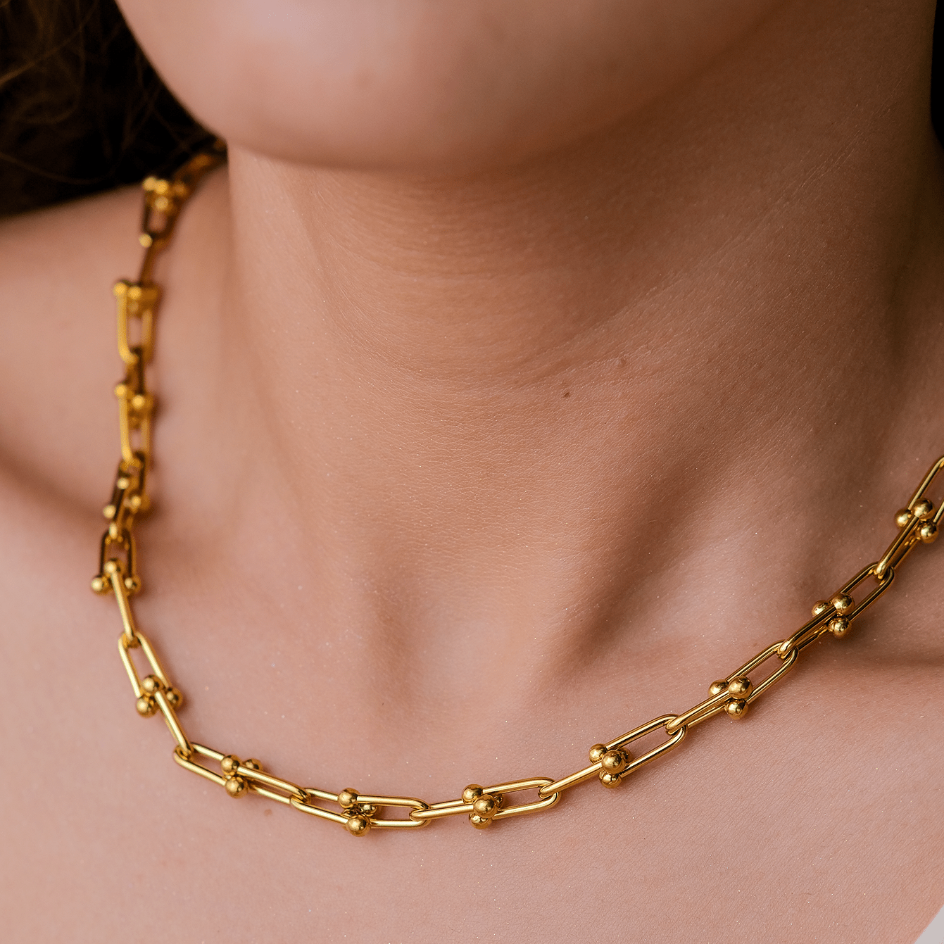 Gold Cascade Chain Necklace