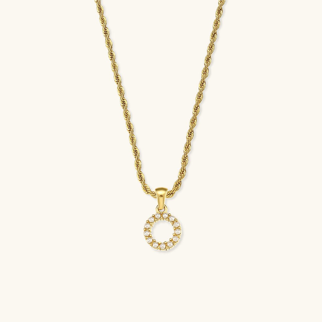 Pearl Necklace with Initial Letter Élodie