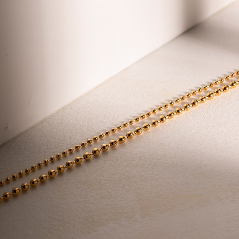Stacked Bead Chain Necklace