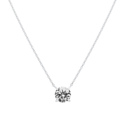 Annalisa Silver Solitaire Necklace