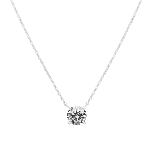 Annalisa Silver Solitaire Necklace