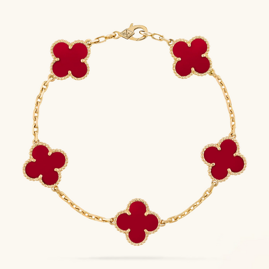 Clover | Bracelet - Red Gold