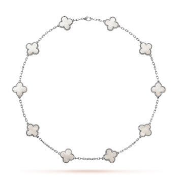 Clover | Multi-Pendant Necklace – White Silver