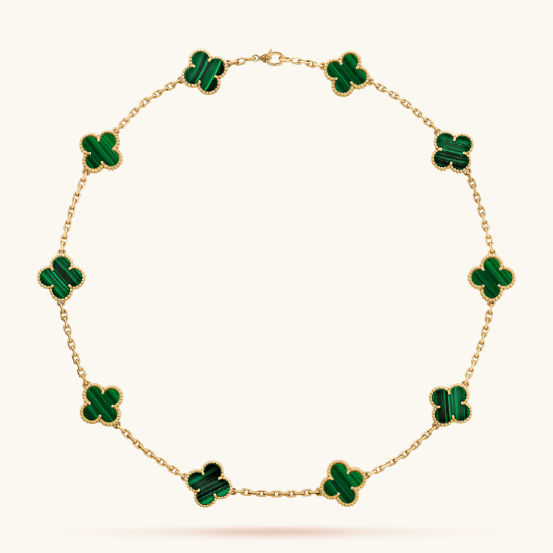 Clover | Multi-Pendant Necklace – Green Gold