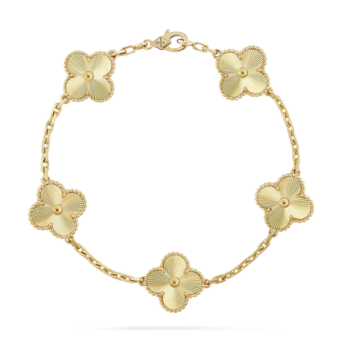Elegant Alessia Gold Charm Bracelet Set