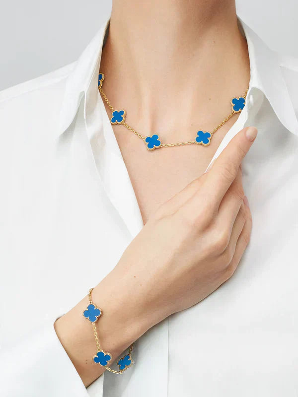 Clover | Bracelet - Blue Gold