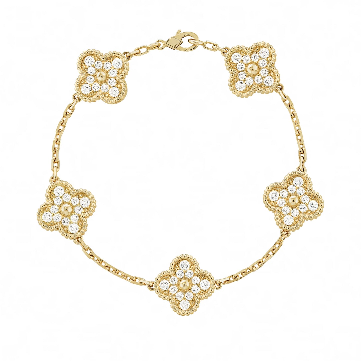 Clover | Zirconia Bracelet – Gold