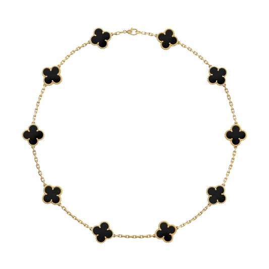 Clover | Multi-Pendant Necklace – Black Gold