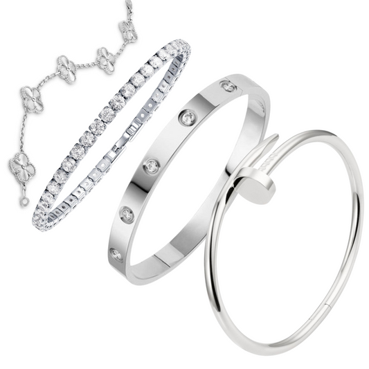 Clover | Bracelet Set – Silver