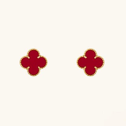 Clover - Red Earrings