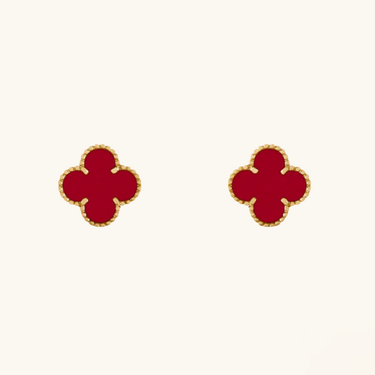 Clover - Red Earrings