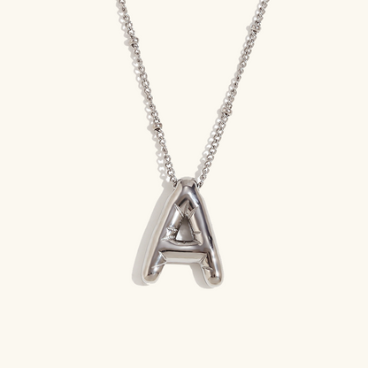 Gold Balloon Initial Necklace