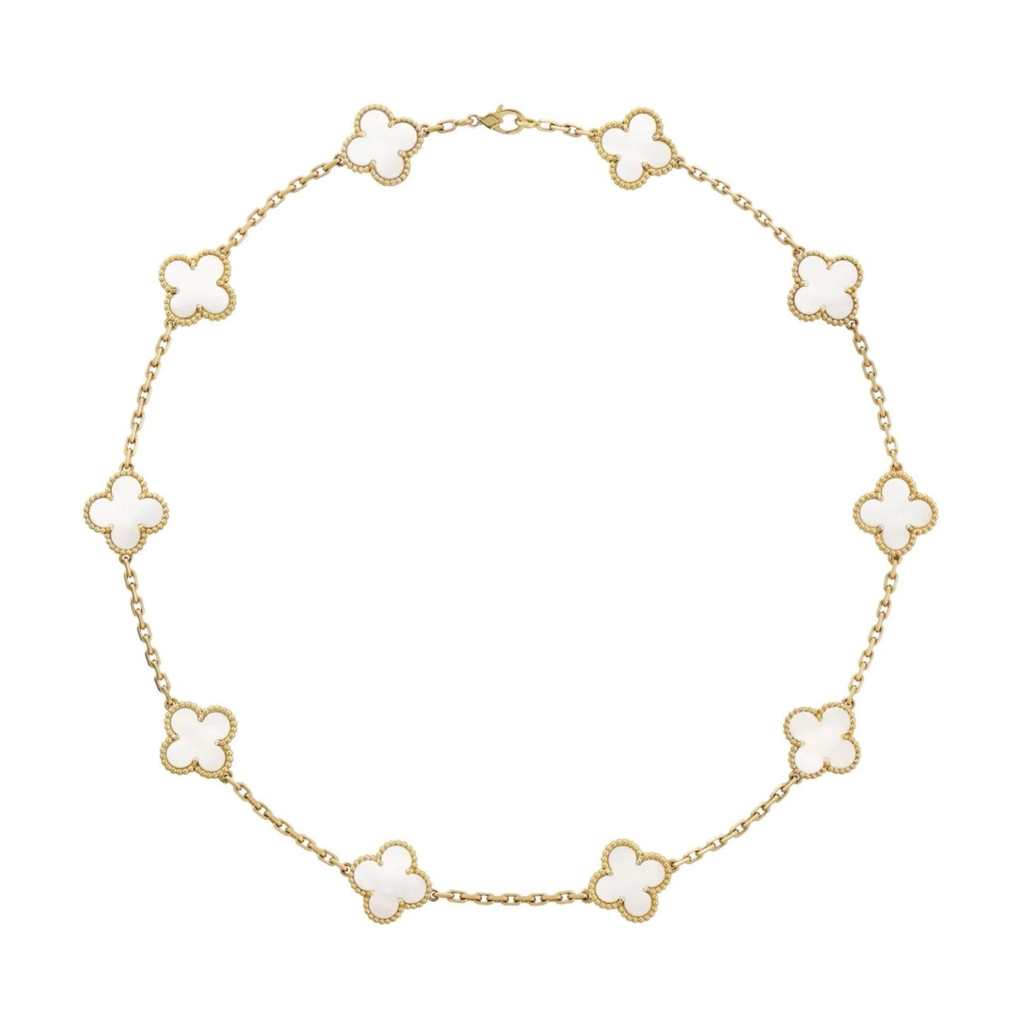 Clover | Multi-Pendant Necklace – White Gold