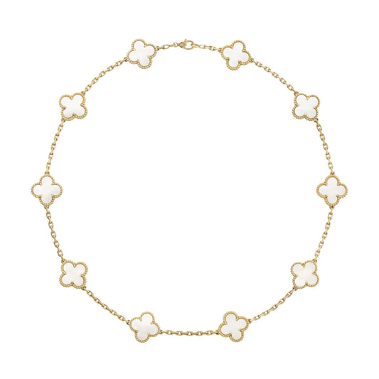 Clover | Multi-Pendant Necklace – White Gold