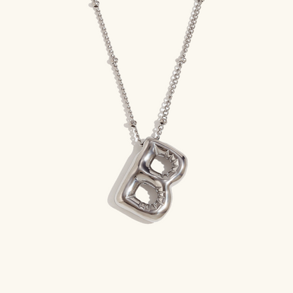 Gold Balloon Initial Necklace