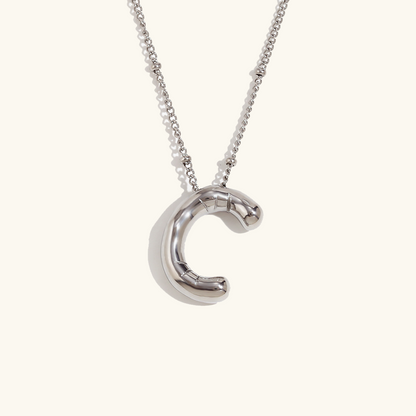 Gold Balloon Initial Necklace