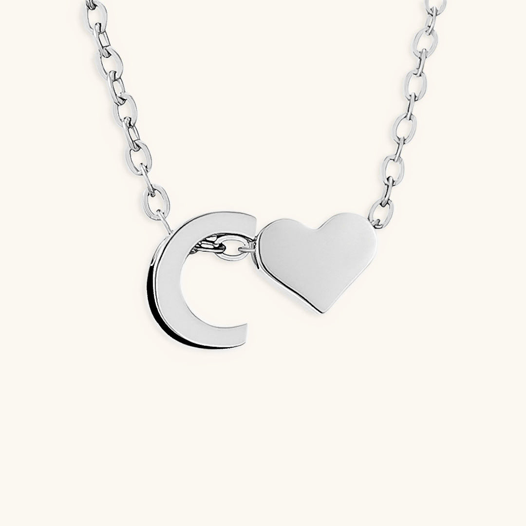 Gold Necklace with Initial Letter
