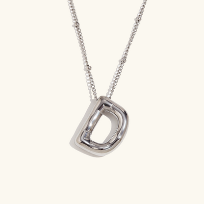 Gold Balloon Initial Necklace