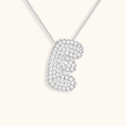 Diamond Initial Bubble Necklace
