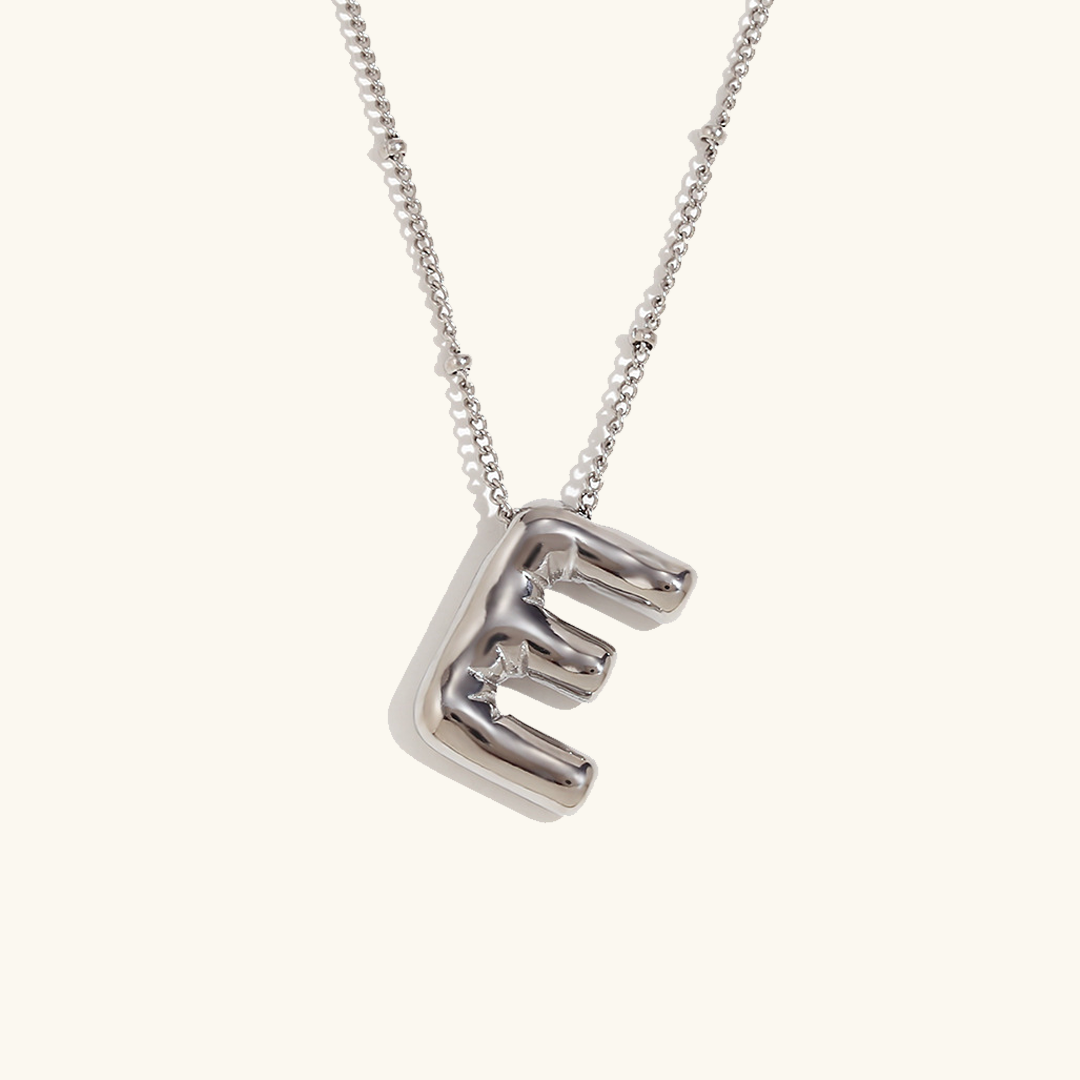 Gold Balloon Initial Necklace