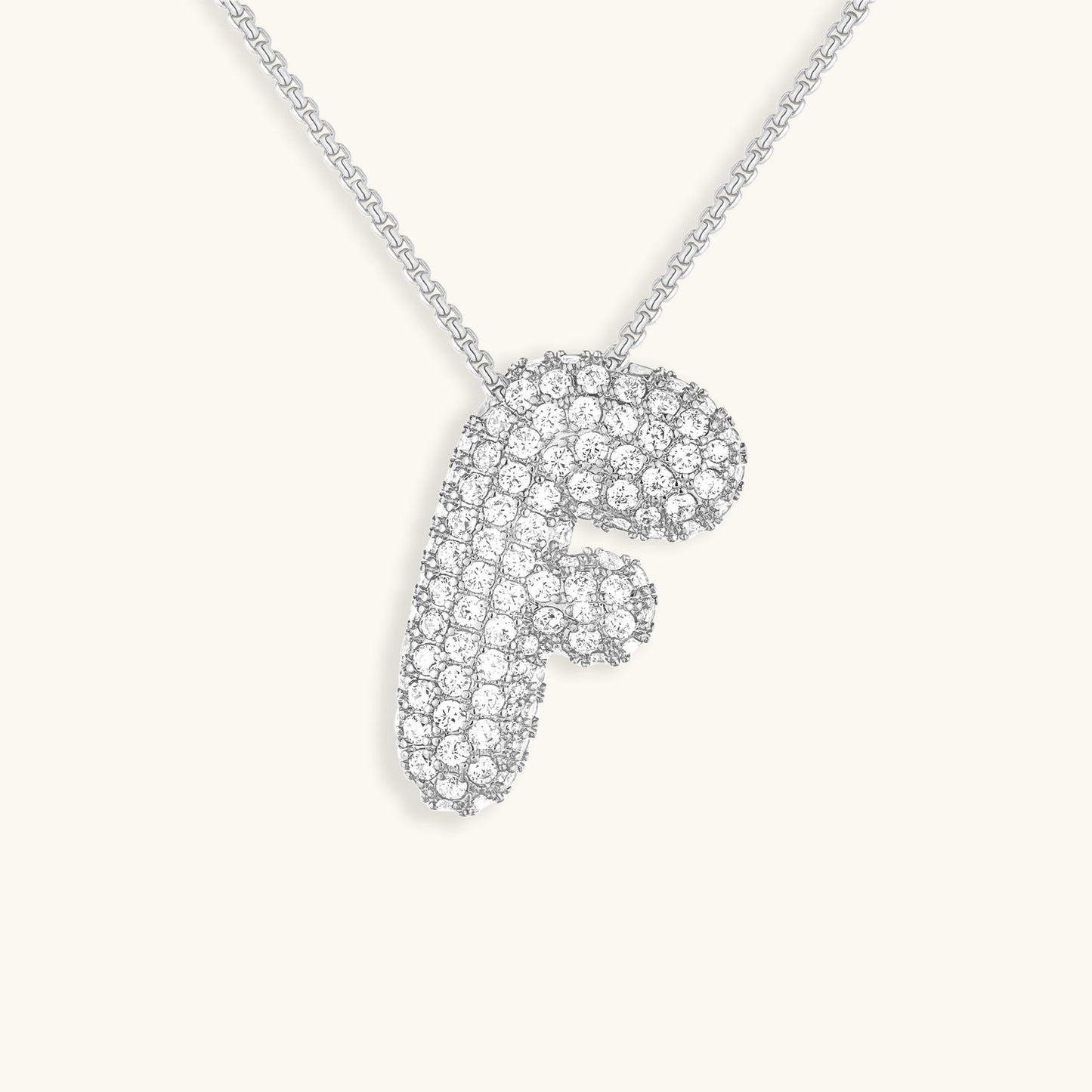 Diamond Initial Bubble Necklace