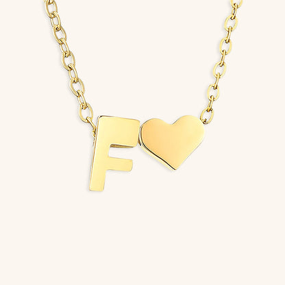 Gold Necklace with Initial Letter