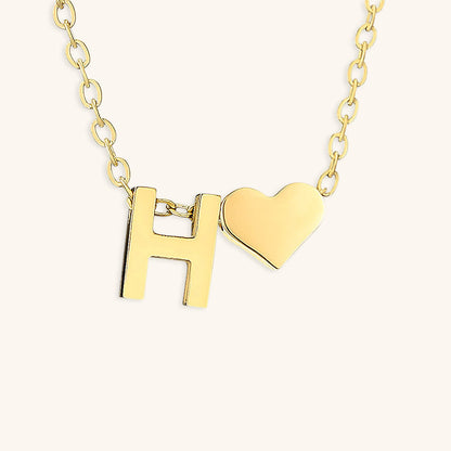 Gold Necklace with Initial Letter