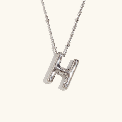 Gold Balloon Initial Necklace