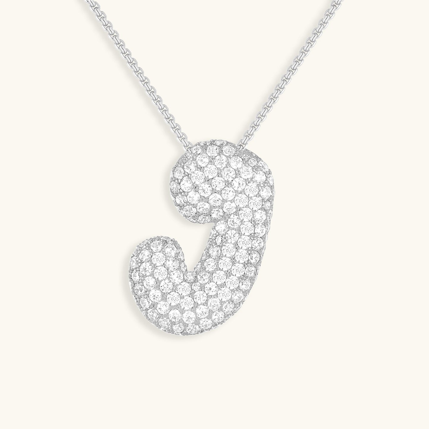 Diamond Initial Bubble Necklace