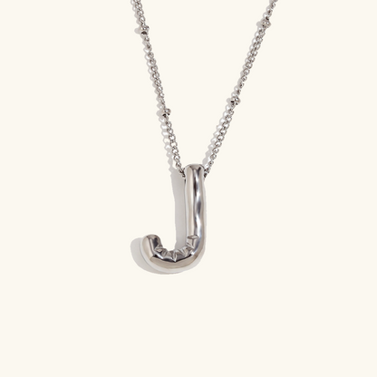Gold Balloon Initial Necklace