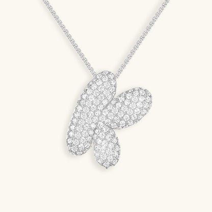Diamond Initial Bubble Necklace