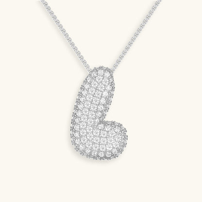 Diamond Initial Bubble Necklace