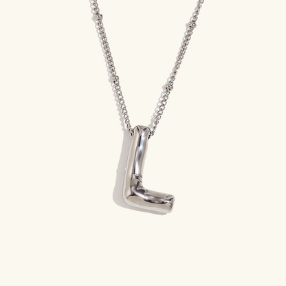 Gold Balloon Initial Necklace