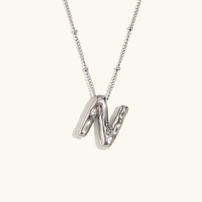 Gold Balloon Initial Necklace
