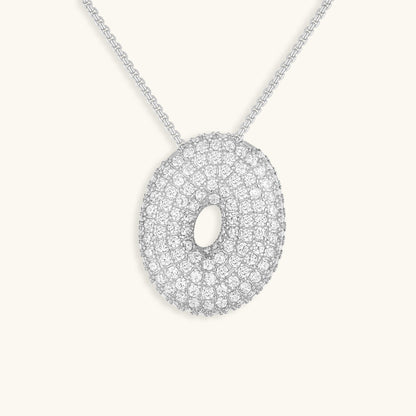 Diamond Initial Bubble Necklace