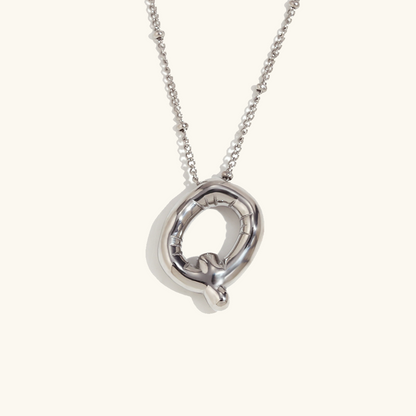 Gold Balloon Initial Necklace
